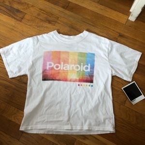rainbow dyed polaroid shirt!